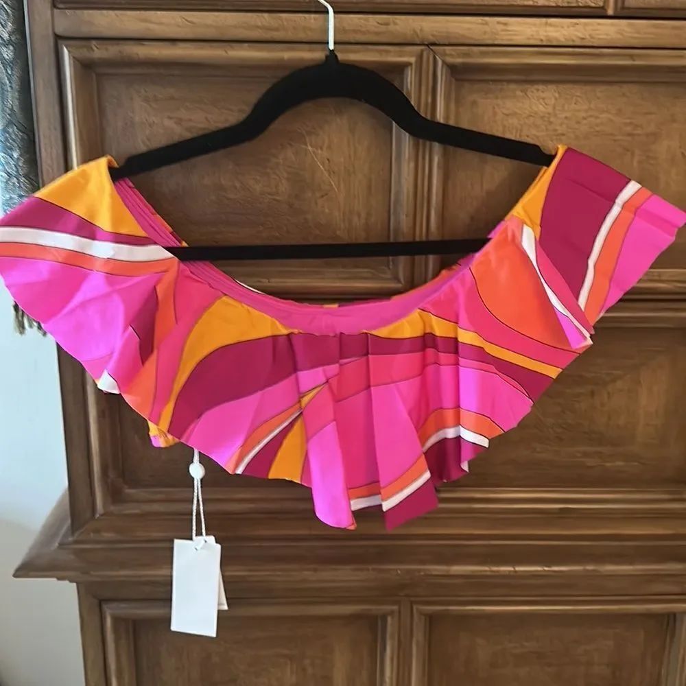 Trina Turk VIVID VISTA OFF THE SHOULDER BANDEAU TOP - Picture 3 of 5
